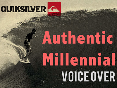 The voice of Quicksilver commercial